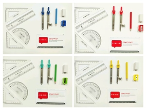 Aimaisi bốn màu toán học thiết lập, Chất lượng cao hình học hộp, 10 cái toán học thiết lập - Product Image 6