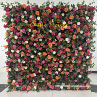 FW680 décorations de mariage de haute qualité fournitures 3D/5D mur floral rose mur de fleurs pour la décoration de mariage à la maison