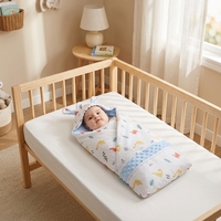 Couverture douillette pour bébé, durable, lavable, douce, avec motif de dessin animé, pour l'hôpital de maternité et l'emmaillotage quotidien du bébé