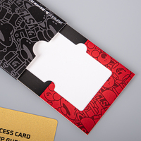 Enveloppes personnalisées pour cartes de membre, pochettes coulissantes en papier, emballage pour cartes VIP, cartes de crédit, cartes cadeaux, boîtes d'emballage.