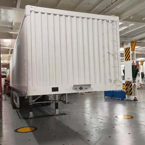 Remolque de caja de carga de remolque de pared lateral de furgoneta cerrada de acero al carbono 50 toneladas barato de fábrica de 3 ejes a la venta - Product Image 5