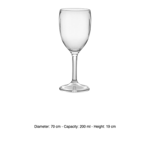 Paderno <b>Wine</b> Glass Polycarbonate 20 cl Hotel Catering Supplies Bar Supplies Wholesale - Product Image 3