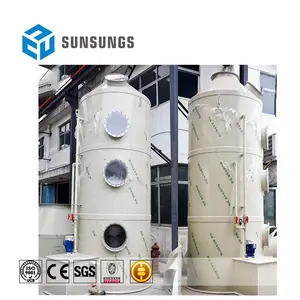 Torre de lavado por pulverización, depurador de polvo para tratamiento de escape, torre de tratamiento de Gas residual con ácido alcalino