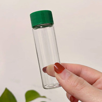 Bouteille en verre creuse à fond plat de 2 ml, 3 ml, 5 ml, 10 ml, 15 ml, 20 ml, flacon à souhaits, récipient de stockage alimentaire