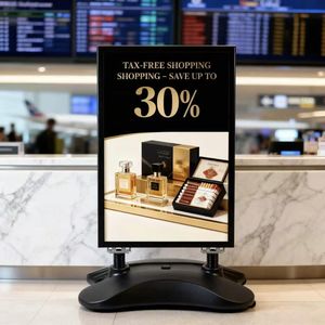 Espositore Mobile Professionale Durevole in Composito Alluminio-ABS per Esterni - Ideale per Concerti e Mercati |   Facile Cambio Poster - Product Image 3