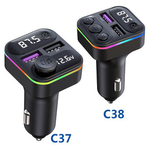 Car Phone Charger QC3.0 Fast Charging BT5.0 Hands-free Calling Car MP3 <strong>Bluetooth</strong> Player FM Transmitter - Product Image 3