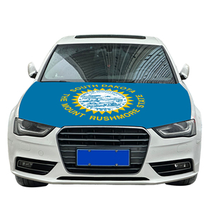 Couverture de capot de voiture nationale abordable drapeau Dakota du Sud couverture de moteur de voiture drapeau vente directe d'usine <span class=keywords><strong>tissu</strong></span> polyester - Product Image 2