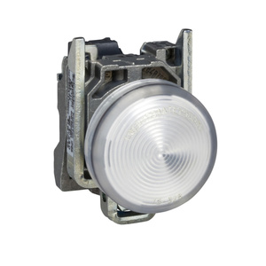 Luz Piloto LED Original Nueva XB4BVM1 Harmony XB4 Metálica Blanca de 22mm, 230-240V CA - Product Image 1