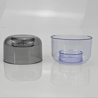 Capuchon décoratif en PS de 60 mm, plastique transparent, plusieurs couleurs disponibles pour l'emballage des bouteilles de boissons, conforme aux normes de sécurité alimentaire