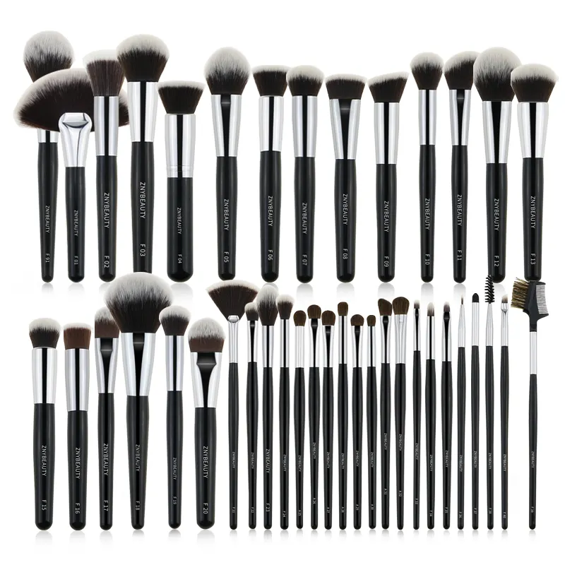 40pcs best-seller ensemble de pinceaux de maquillage de luxe de haute qualité fabricant végétalien kit de pinceaux cosmétiques professionnels en Chine 2023 maquillage