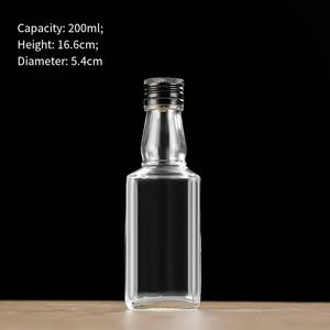 Bouteilles en verre carrées vides personnalisées pour gin, vodka, <span class=keywords><strong>whisky</strong></span>, tequila, liqueur, vin – 50 ml, 200 ml, 375 ml, 500 ml - Product Image 6