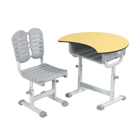 Meubles scolaires collaboratifs ergonomiques pour enfants, table et chaise d'école, couleurs magnifiques, bureau et chaise d'école durables