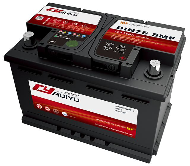 1 Year Warranty 12v 75ah auto batteries DIN75/57540 mf car battery