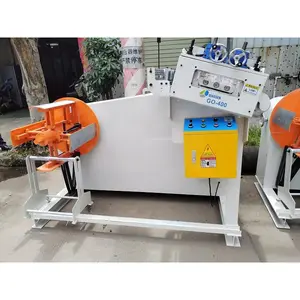 Aço Decoiler Alimentador Alisador Perfurador Rolo Uncoiler e Máquina Coiling Máquina Reta De Ferro Novo Produto 2020 Folha 2HP