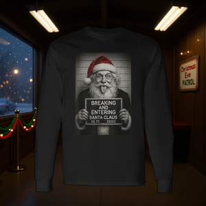 Camiseta de manga larga de Papá Noel con diseño navideño, ropa festiva - Product Image 3