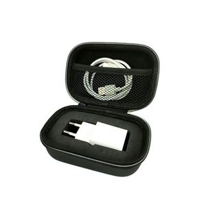 Factory Manufacturer's Portable Charging <b>Cables</b> Charger Case <b>Waterproof</b> EVA Foam Box with Bag Style Made Leather PU Nylon - Product Image 1
