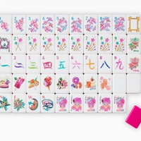 Ensemble complet de mahjong américain de qualité supérieure avec accessoires et étui rigide inclus