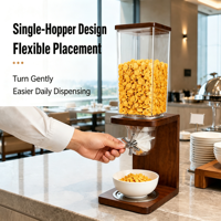 3,5L Houten Graan- en Snoepdispenser, Bulkvoedseldispenser, Droge Fruit-, Kaugom-, Kauwgom- en Noten-dispenser