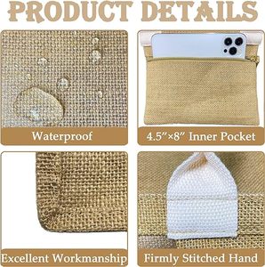 Nouveau sac fourre-tout en toile de jute rayé, grand sac tissé en jute pour femmes, idéal pour la plage, les courses, les mariages, les anniversaires, les remises de diplômes - Product Image 2