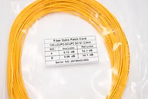 Factory Price Single Mode LC/UPC-SC/UPC Jumper Optical Fiber Patch Cord PVC Jacket Simplex Fiber Optimal Communication Cables