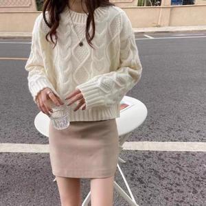 Nuovo Maglione Invernale da Donna, Set con Felpa e Pantaloni a Vita Alta, Maglieria Oversize - Product Image 1