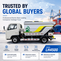 Camion à ordures compacteur électrique à chargement arrière LH4500, machine de nettoyage industrielle, vente en gros d'usine