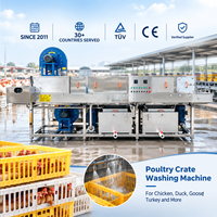 Trailer Mounted Poultry Crate Washer Catching Crew Washing Machine 304 SS Tunnel Cleaner for Live Haul Truck Fleet