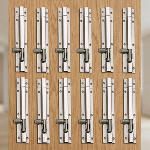 Loquet de porte à pêne coulissant, en acier inoxydable, sécurité durable pour la maison, la salle de bain, la chambre, les armoires et les portails - Product Image 1