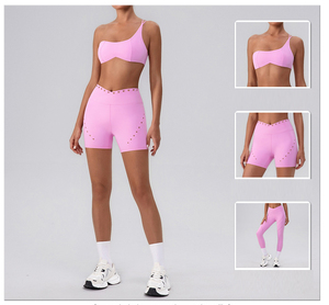 Abbigliamento da <span class=keywords><strong>palestra</strong></span> da <span class=keywords><strong>donna</strong></span> a vita alta, esercizio di Fitness per Yoga attillato, supporta pantaloncini da ginnastica da <span class=keywords><strong>donna</strong></span> attivi a vita alta - Product Image 2