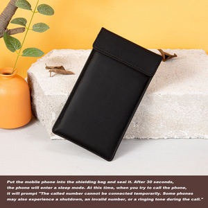 Étui pour clé de voiture, <span class=keywords><strong>pochette</strong></span> de protection Faraday anti-pistage pour téléphone, sac de blocage de signal RFID, sac Faraday - Product Image 2