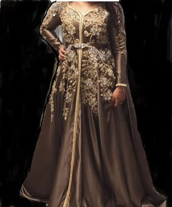 Lehenga choli อะซิเตทหนักยาวถึงพื้นเดรสลูกปัดแก้วและงานหินสำหรับงานแต่งงาน/งานปาร์ตี้ - Product Image 5