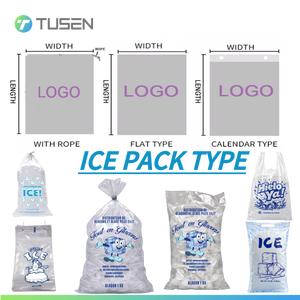 Bolsas <span class=keywords><strong>de</strong></span> Plástico Transparente con Logotipo Personalizado TUSEN, 3lb/5lb/8lb/10lb/20lb/25lb, con Cordón - Product Image 3