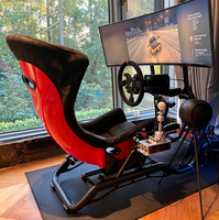 Siège de course LK ESports Gaming, style GT, dossier haut, pour simulateur de conduite, avec rail de glissement à double verrouillage