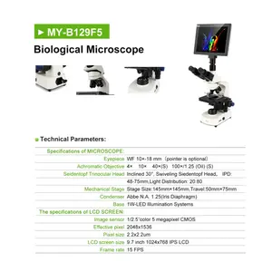 Hd נייד תיקון המעבדה trinocular וידאו מתחם אלקטרוני דיגיטלי מיקרוסקופ ביולוגית מולקולרית עם מסך דיגיטלי מצלמה