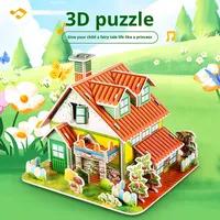 Puzzles 3D faits à la main pour enfants Modèle de papier interactif Ornements pour jeunes enfants à assembler