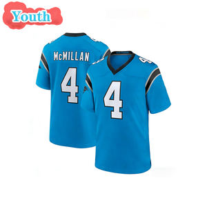Melhor Qualidade Carolina 4 Tetairoa McMillan 17 Xavier Legette 9 Bryce Young Camisa de Jogo Juvenil Costurada Jersey de Futebol Americano - Product Image 5