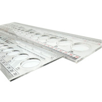 Règles en acrylique personnalisées, transparentes, en plastique acrylique clair avec impression personnalisée, règles de couture en acrylique pour patchwork et quilting