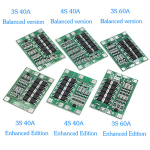 Caricabatterie per Batterie agli Ioni di Litio 3S/4S 20A 40A 60A, Scheda di Protezione BMS 18650 per Trapano Elettrico 11.1V 12.6V/14.8V/16.8V <span class=keywords><strong>PCB</strong></span> <span class=keywords><strong>PCBA</strong></span> - Product Image 5