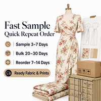 Robe midi florale en viscose, imprimé personnalisé, tailles EU/US XS-3XL, échantillon rapide en 7 jours, qualité AQL 1.25, support du pack technique