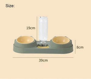 Mangkuk Makanan <span class=keywords><strong>3</strong></span>-in-1 Grosir dengan Tempat Air, Mangkuk Ganda, Tempat Minum, Dudukan Tinggi untuk Kucing, Mangkuk Hewan Peliharaan - Product Image 2