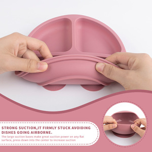 Ensemble de vaisselle pour bébé personnalisé avec LED, ensemble d'alimentation pour bébé en silicone, ensemble d'assiettes pour nouveau-né - Product Image 3
