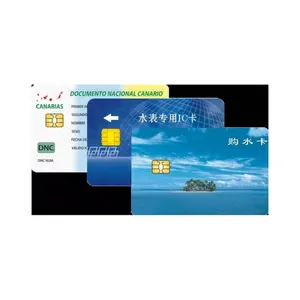 Cartão de plástico CR80 Smart IC Rfid para contactos com chip de identificação em branco
