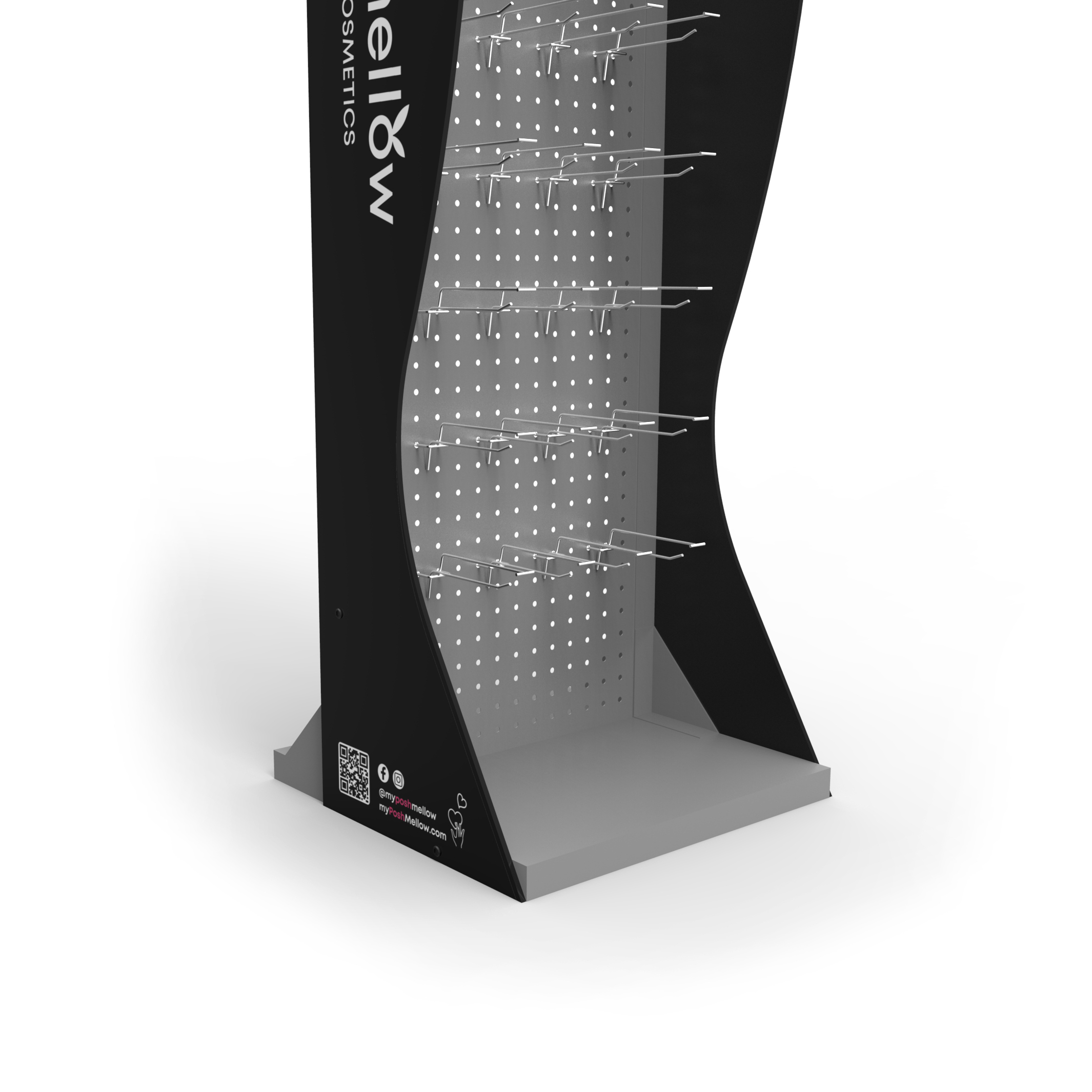 Hot Selling Retail Store Glove Display Stand Pegboard Display Stand With LCD Screen — view 3