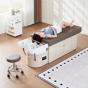 Sillón de Lavacabezas de Cerámica de Lujo Moderno 2026 Nuevo para Salón, con Cama de Spa para Masaje Tailandés y Gabinete de Almacenamiento - Envío desde Almacén de la UE - Product Image 2