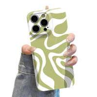 Coque de téléphone rigide en PC avec impression photo Jelly Green Wave pour iPhone 8 X Xr Xs 11 12 13 14 15 16 17 18 Pro Max