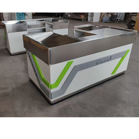 Comptoir de caisse en métal durable, petit comptoir de caisse pour mini-marché, stand de caisse pour la vente au détail