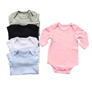 2021 summer Wholesale OEM Organic Cotton Newborn Infant Boys Girls Plain Knitted Hot Sale Organic Cotton Baby Girl Summer Onesie