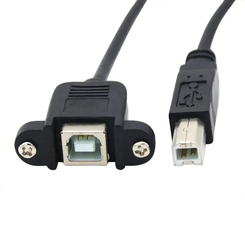 Date Cable Usb 2.0 B Female Jack To B Male Panel Mount Socket Printer Extension Cable Usb Cable For Printer