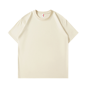 T-shirt surdimensionné pour hommes avec logo brodé personnalisé 230g 100% coton tricot épais grande taille lavage plus été pour les adolescents - Product Image 3