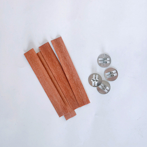 Wholesale Custom Logo Personalized Smokeless Luxury White Glass Wax Holder <b>Candle</b> Crackling Wood <b>Wicks</b> for <b>Candle</b> Making No revi - Product Image 3